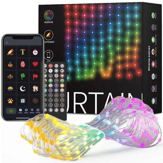 Cortina de luces LED de 400 unidades