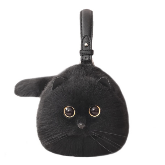 Bolso de mano con forma de gato