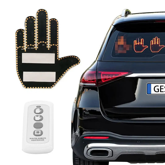 Luz de coche con gesto de la mano