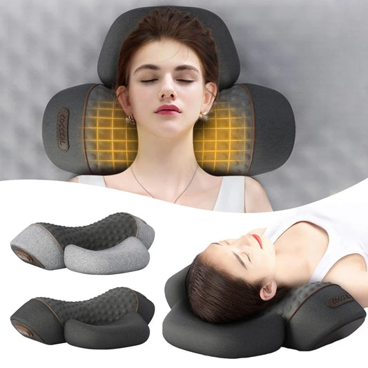 Almohada de masaje de cuello eléctrica con calefacción y vibración